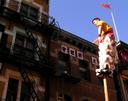 :Lion dance performer.
